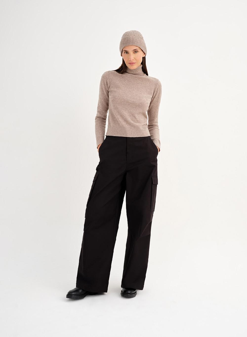 Etiqueta negra Polera tejida lana cashmere