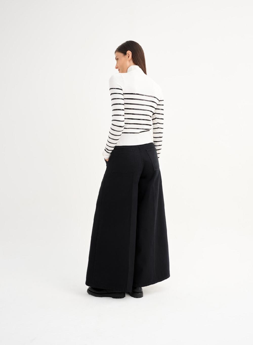 Etiqueta Negra Polera Tejida Marinera