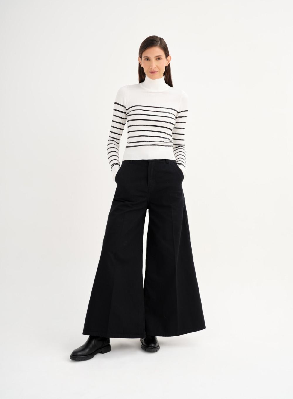 Etiqueta Negra Polera Tejida Marinera