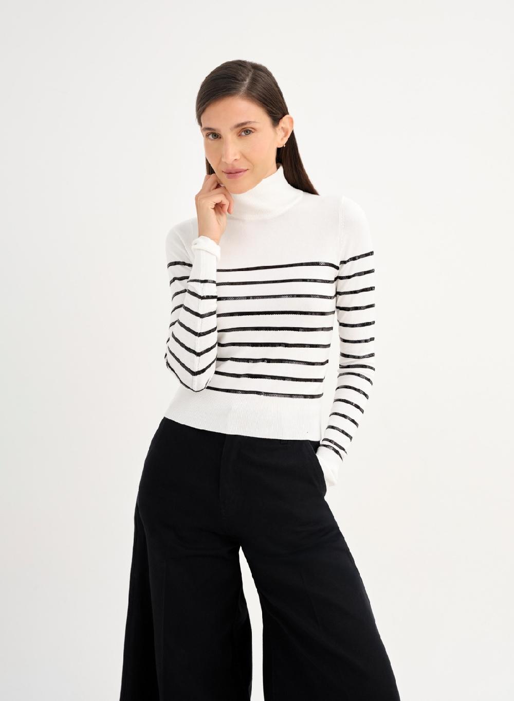 Etiqueta Negra Polera Tejida Marinera