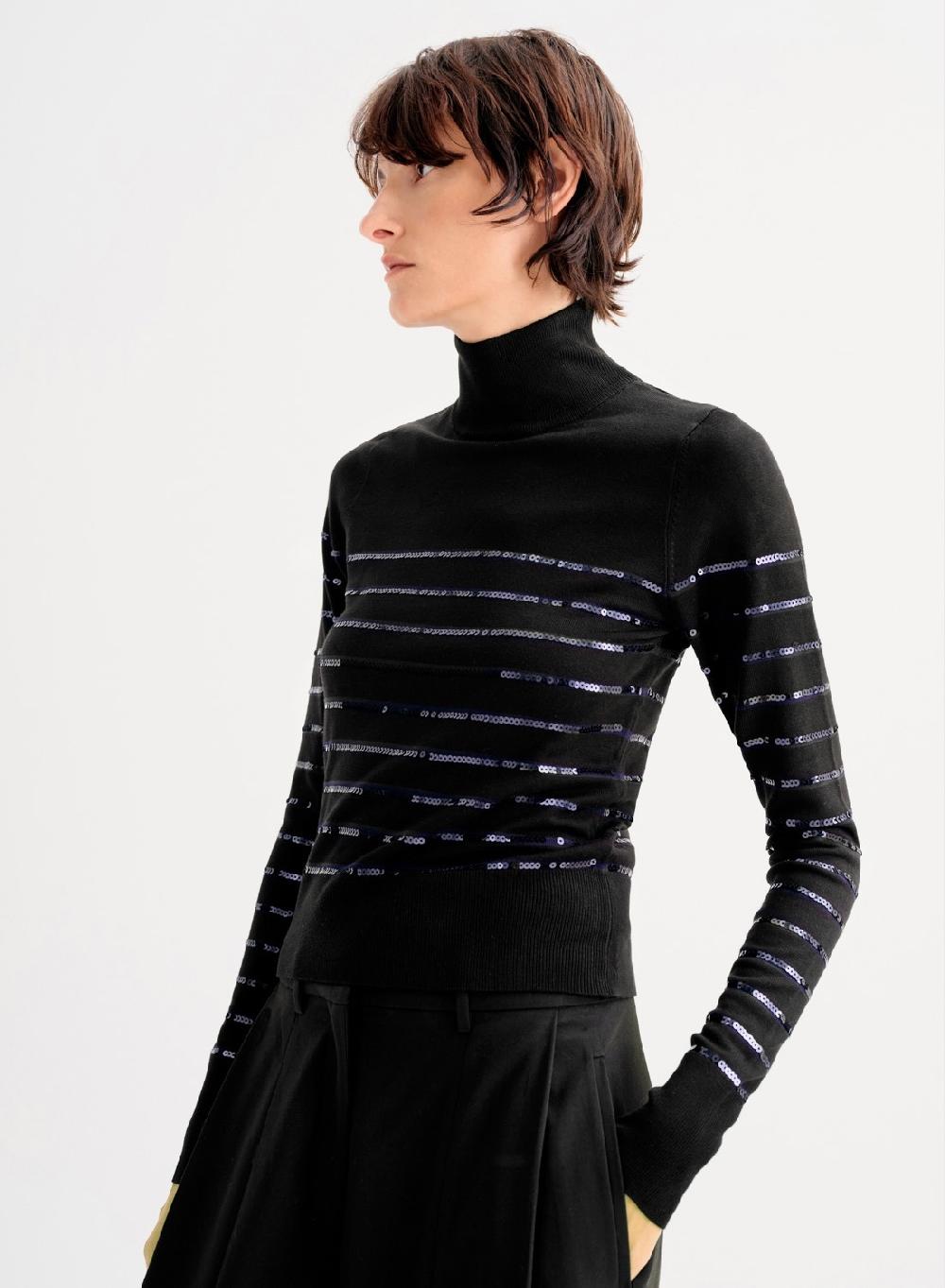 Etiqueta Negra Polera Tejida Marinera