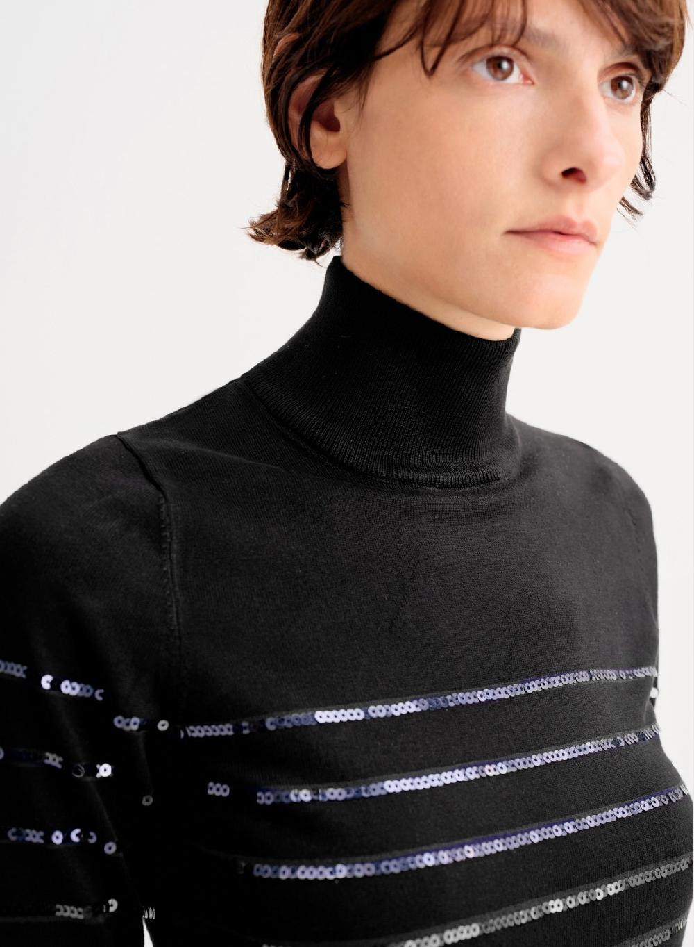 Etiqueta Negra Polera Tejida Marinera