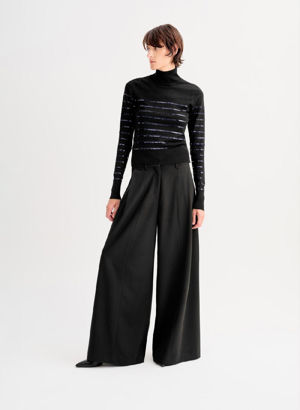 Etiqueta negra Polera tejida marinera