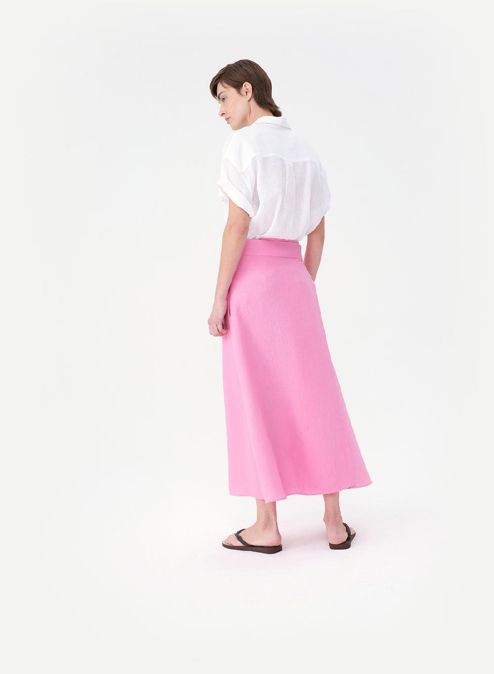 Etiqueta Negra Pollera Portafolio Lino