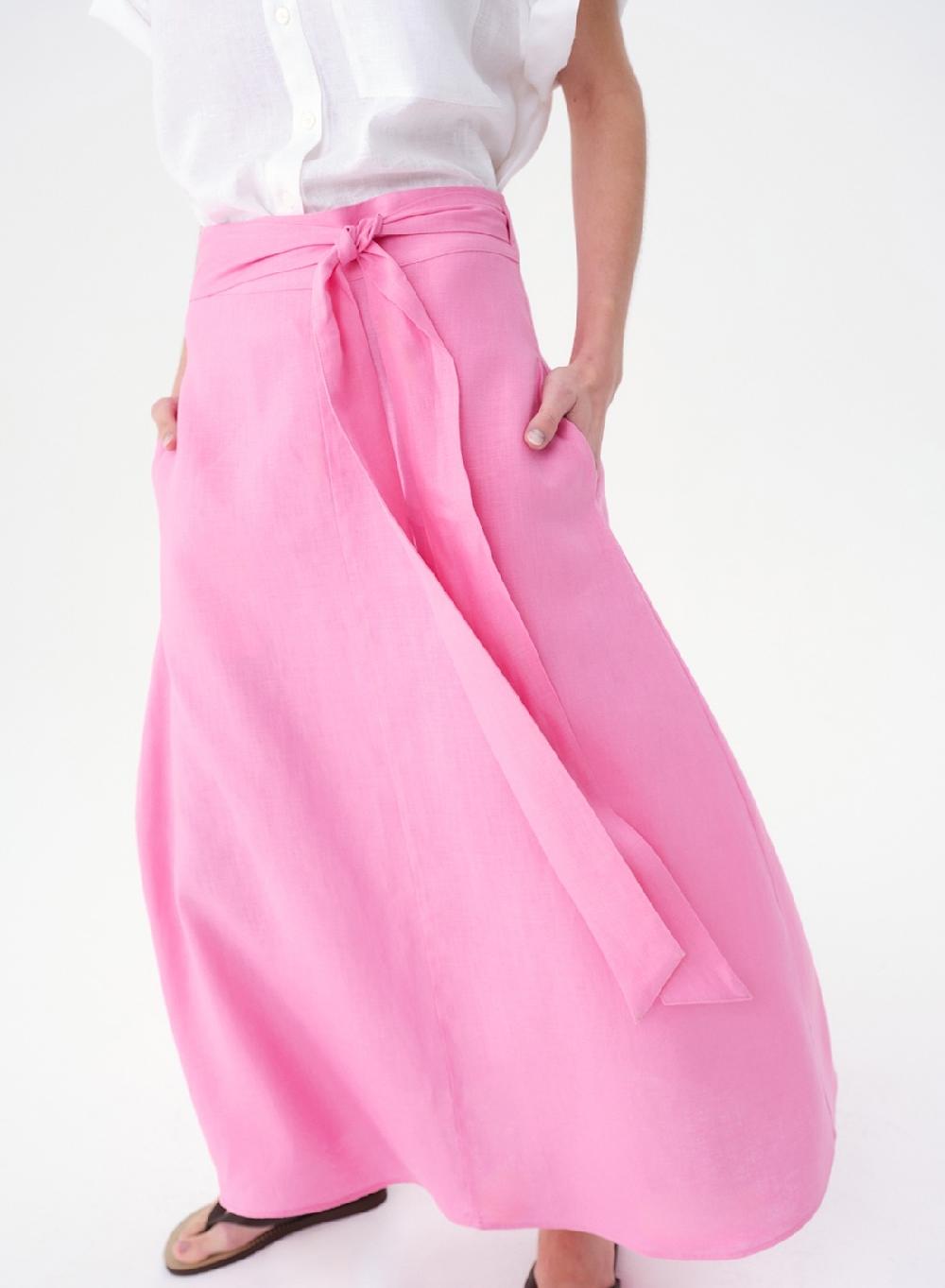 Etiqueta Negra Pollera Portafolio Lino