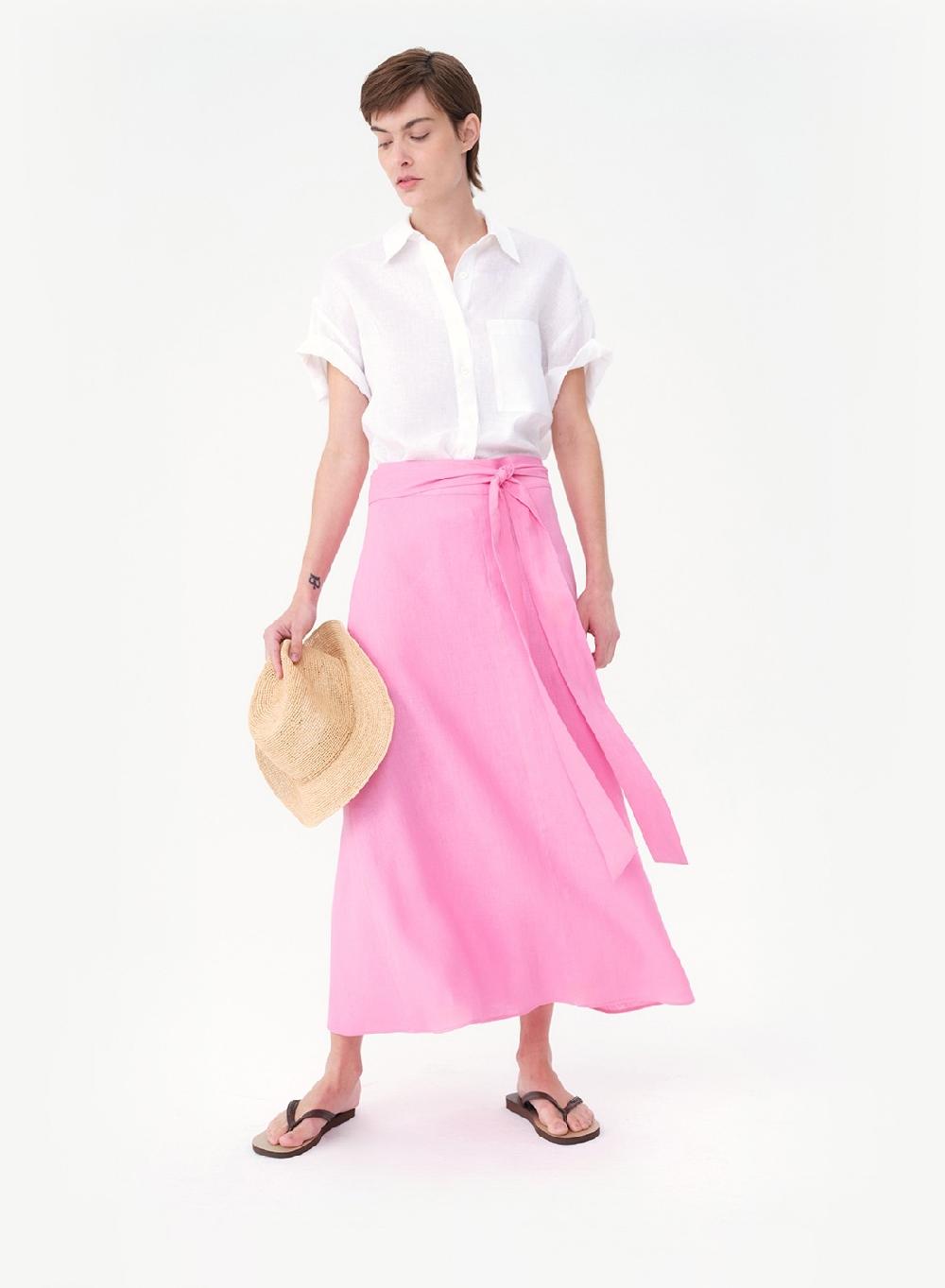 Etiqueta negra Pollera portafolio lino