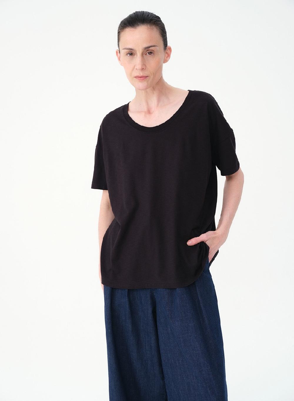 Etiqueta negra Remera amplia flame