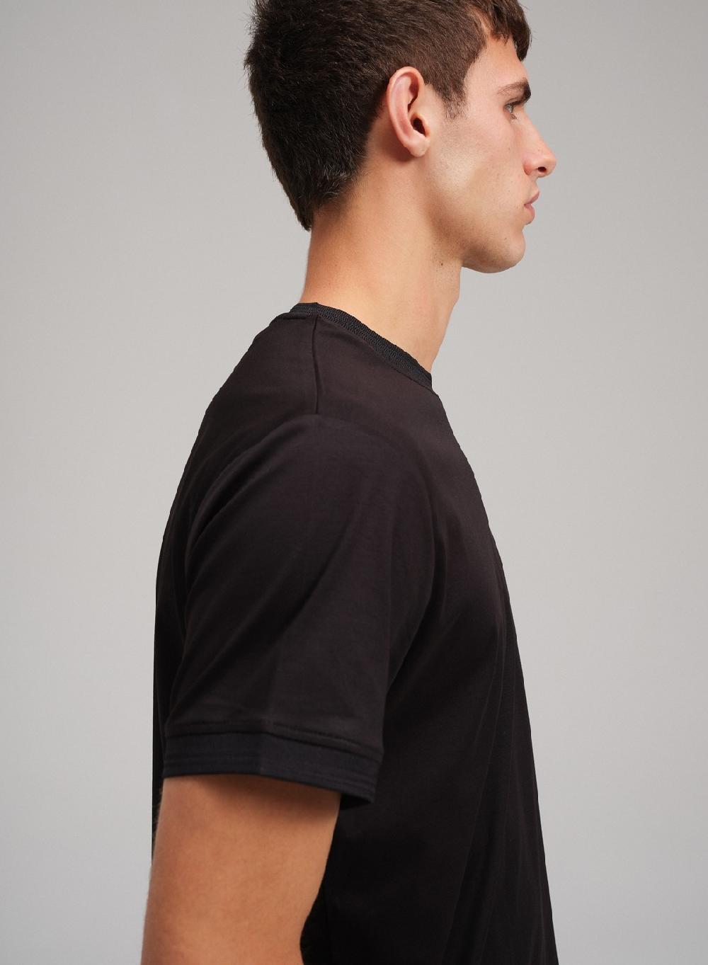 Etiqueta Negra Remera Cuello U Algodon Seda