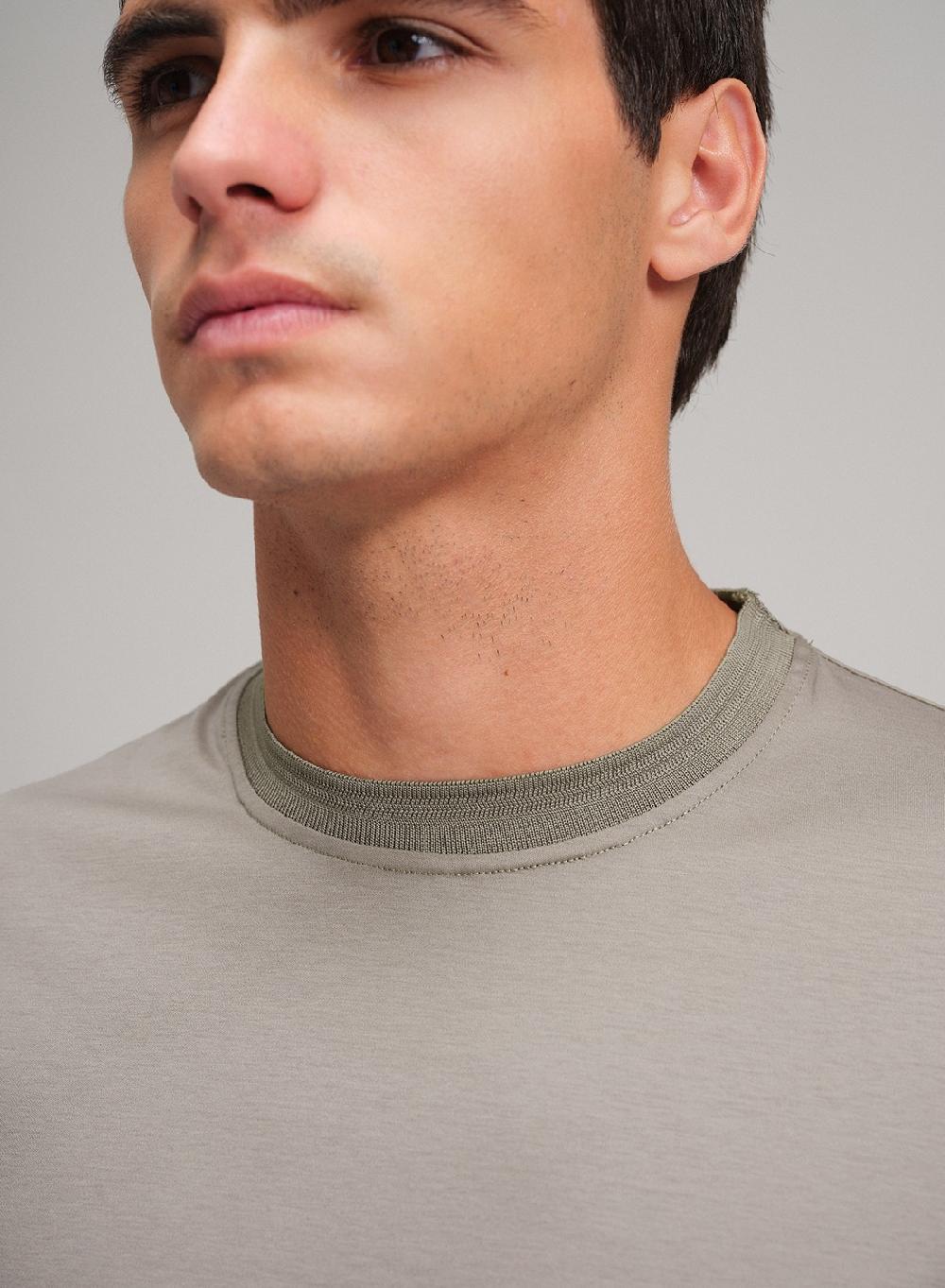 Etiqueta Negra Remera Cuello U Algodon Seda