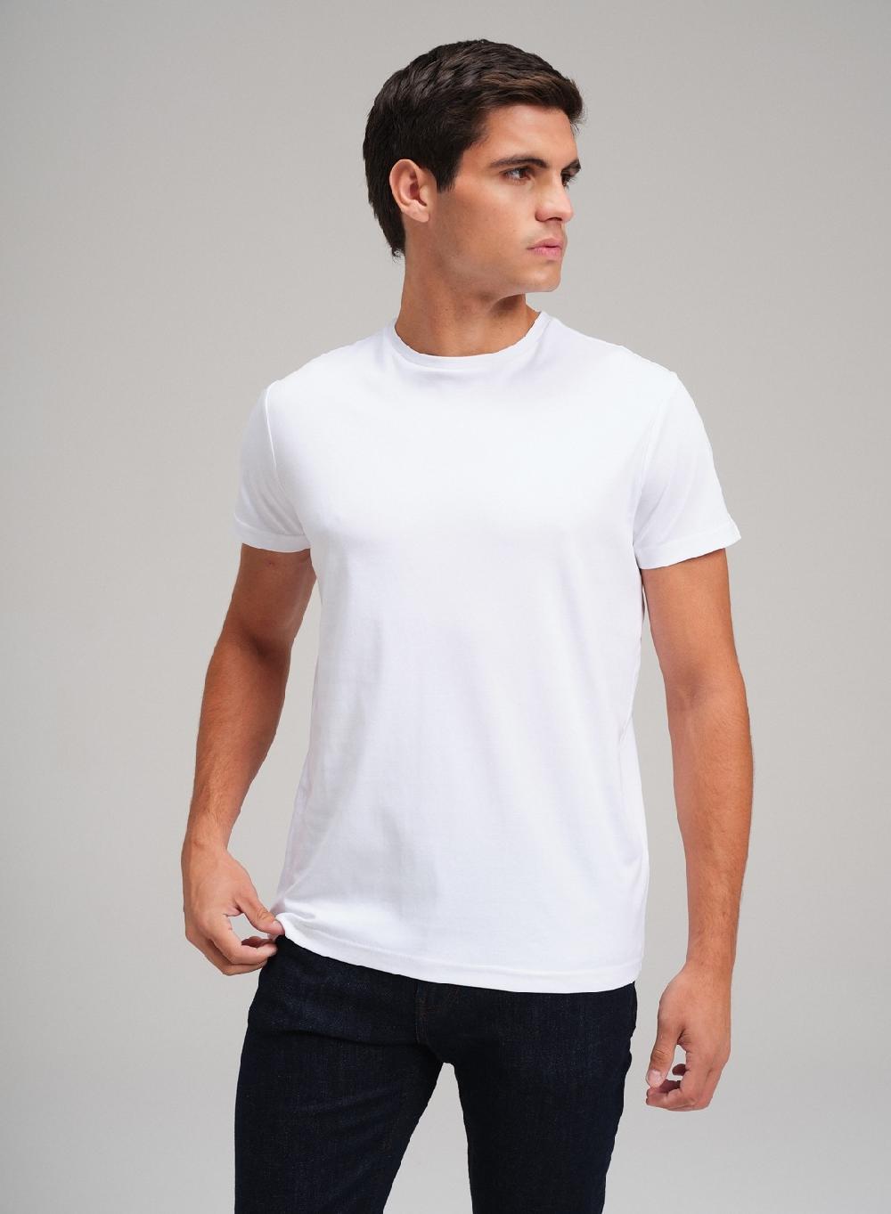 Etiqueta negra Remera cuello U liquid cotton