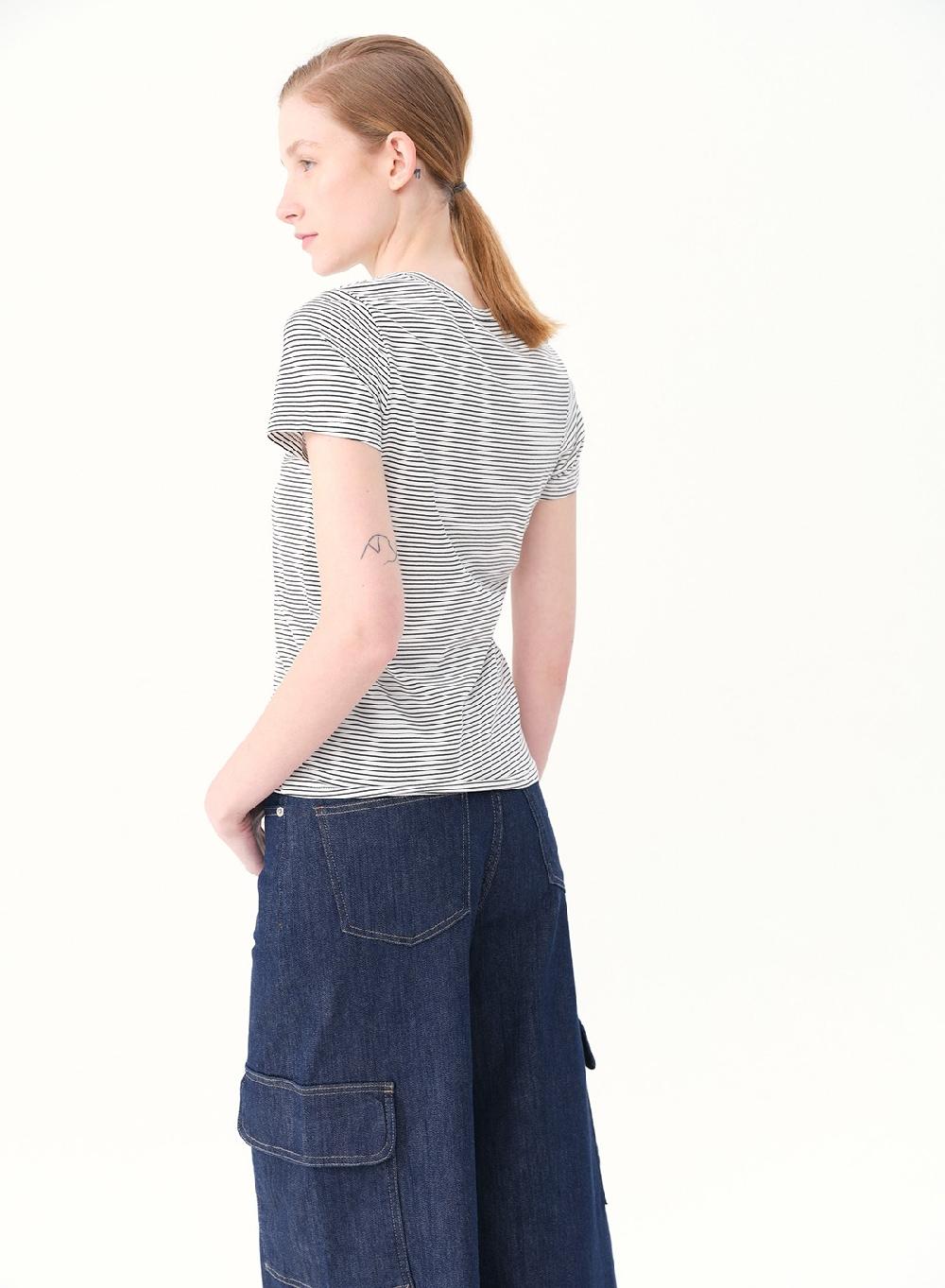 Etiqueta Negra REMERA RAYADA ALGODON LYCRA