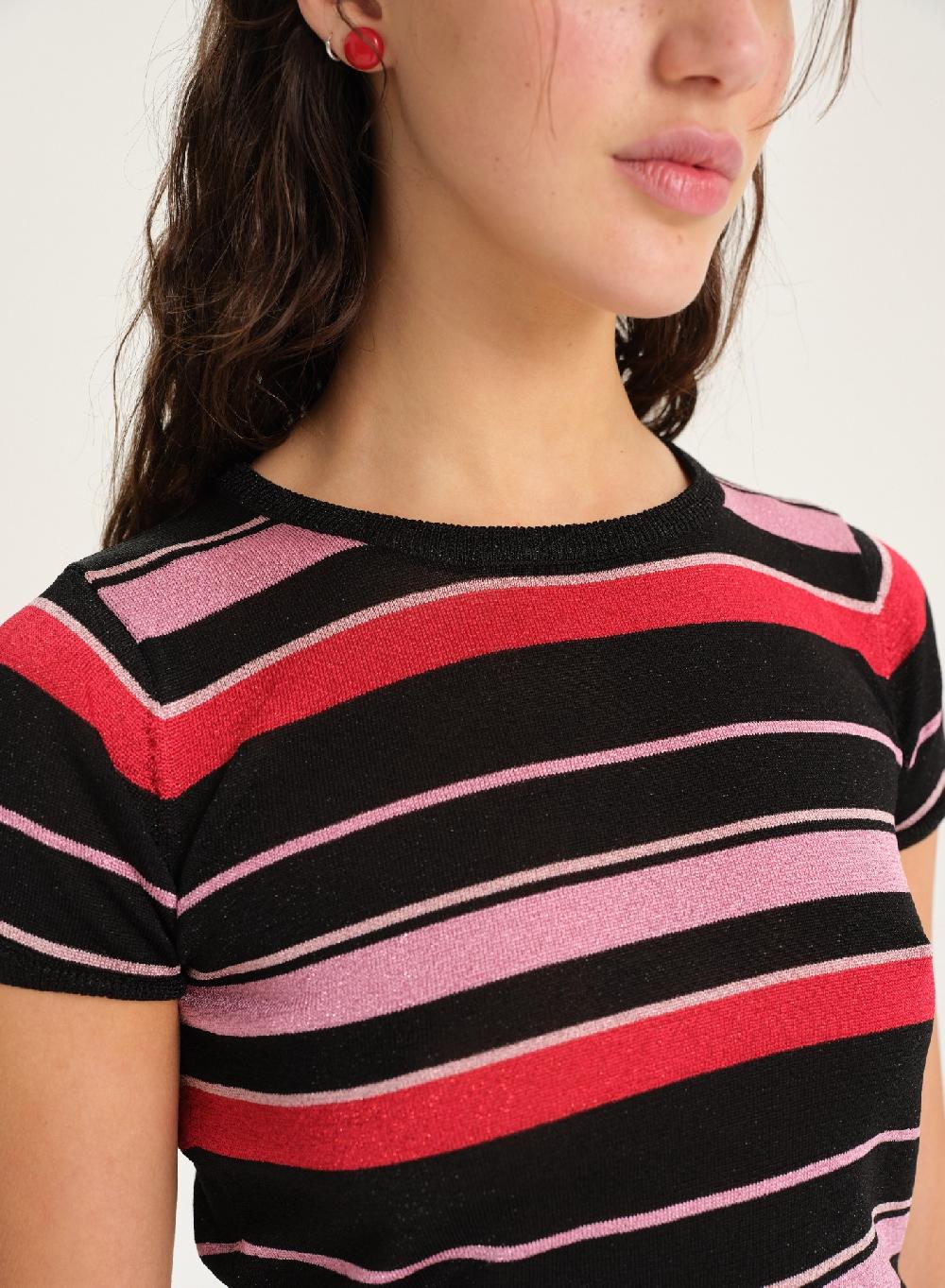 Etiqueta Negra Remera Rayas Lurex