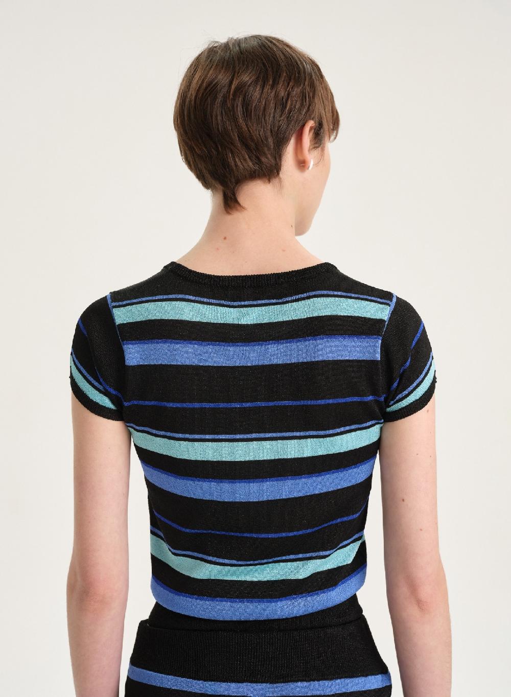 Etiqueta Negra Remera Rayas Lurex