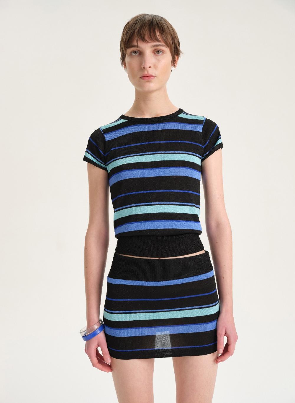 Etiqueta negra Remera rayas lurex