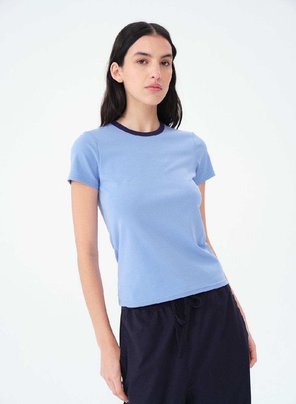 Etiqueta Negra Remera Rib Combinada