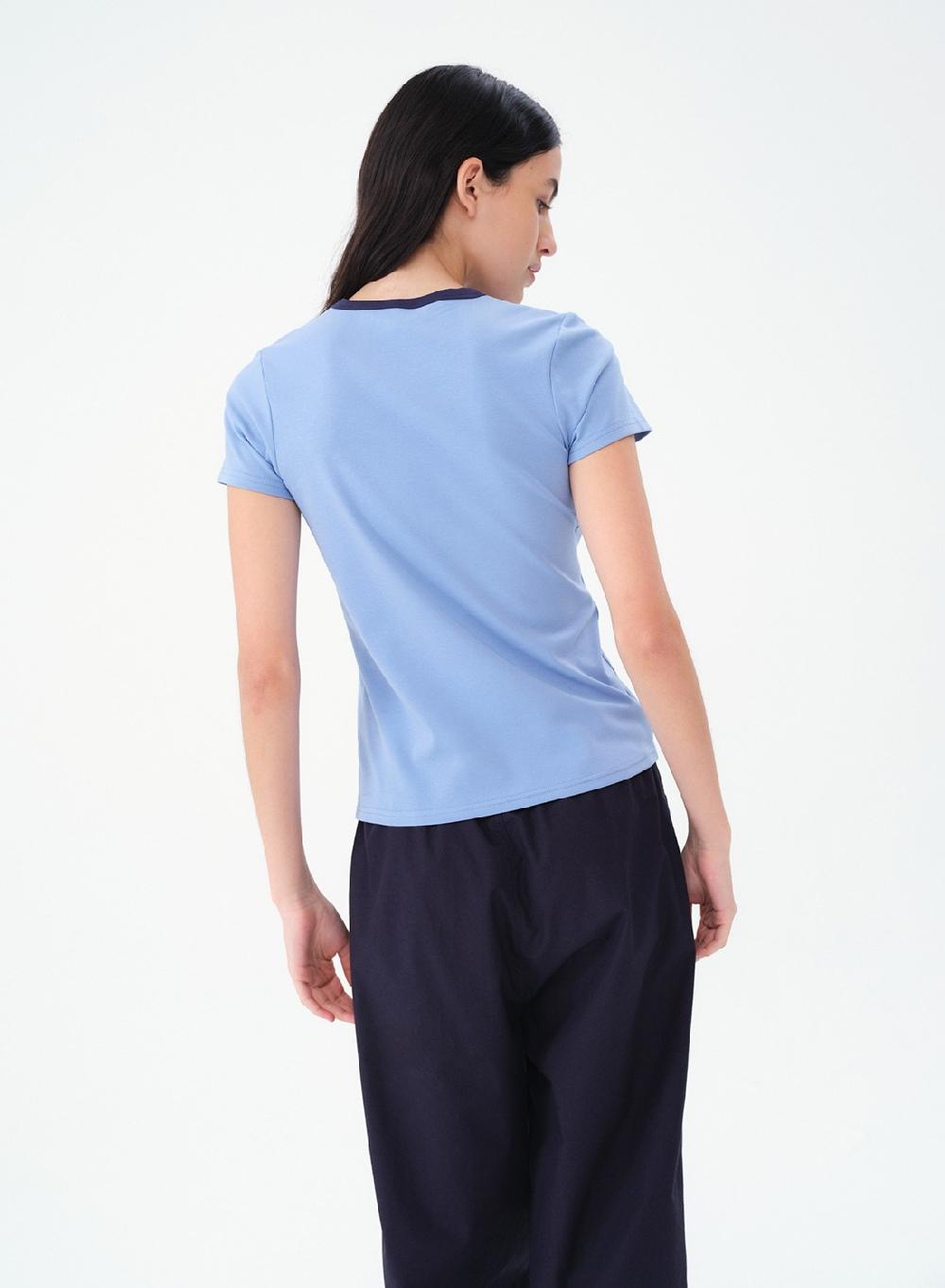 Etiqueta Negra Remera Rib Combinada