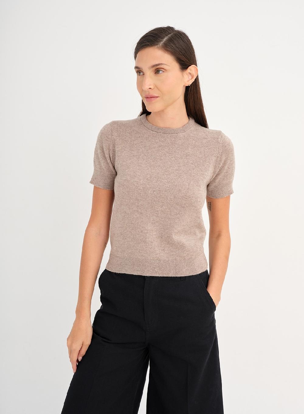 Etiqueta negra Remera tejida lana cashmere
