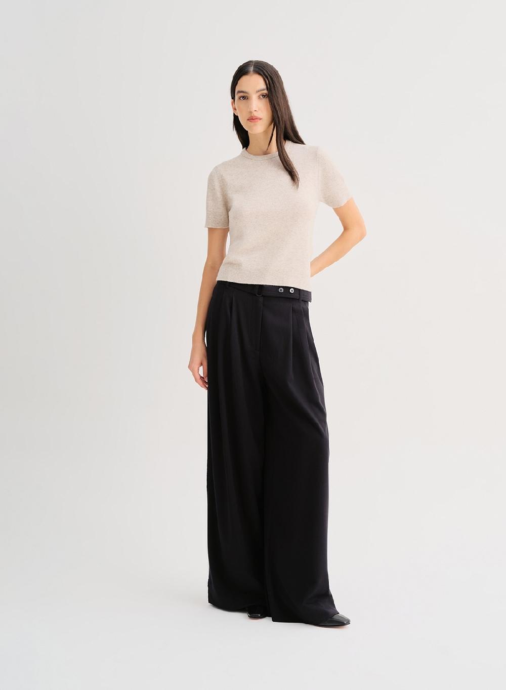 Etiqueta Negra Remera Tejida Lana Cashmere