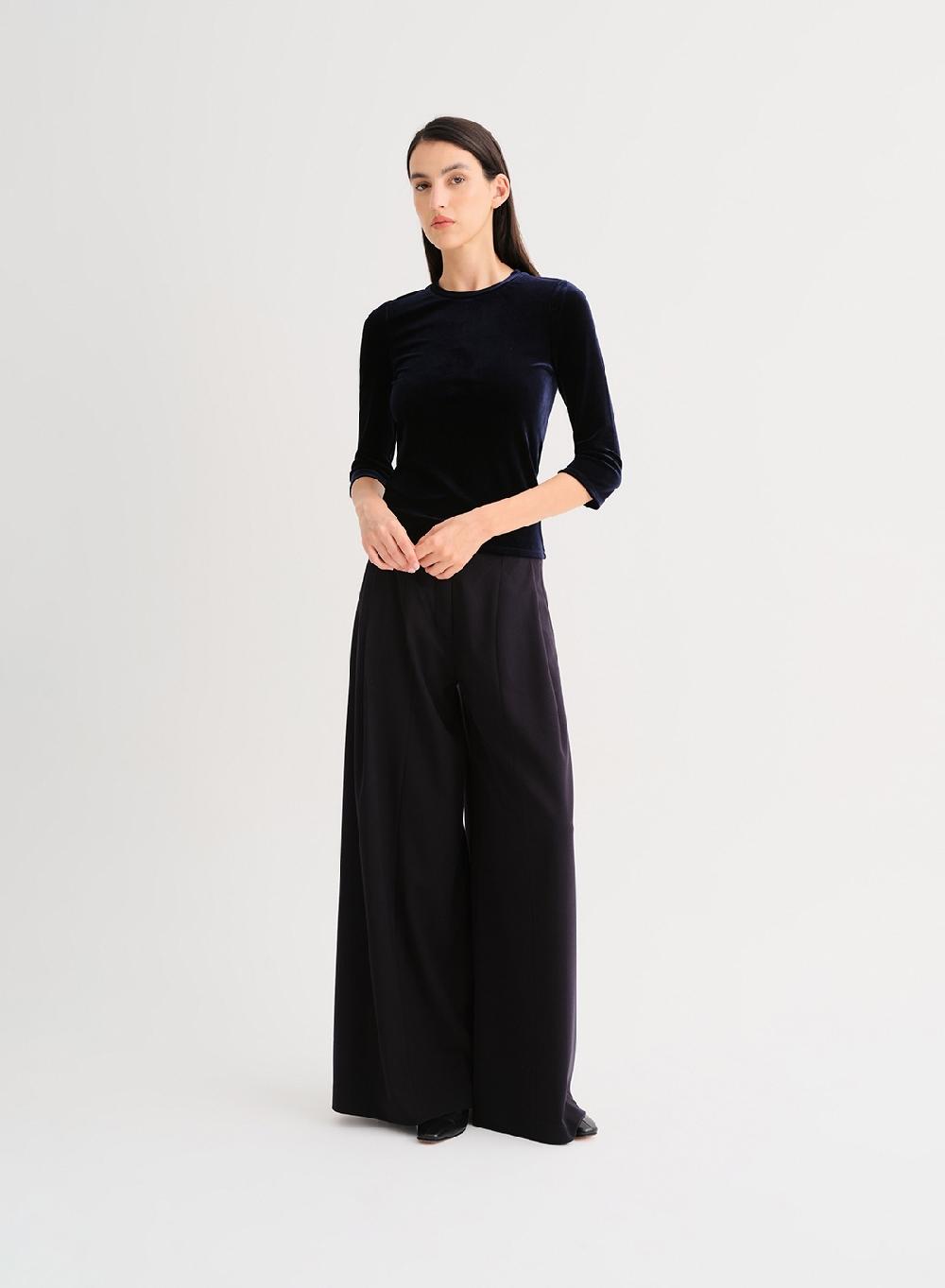 Etiqueta negra Remera terciopelo spandex