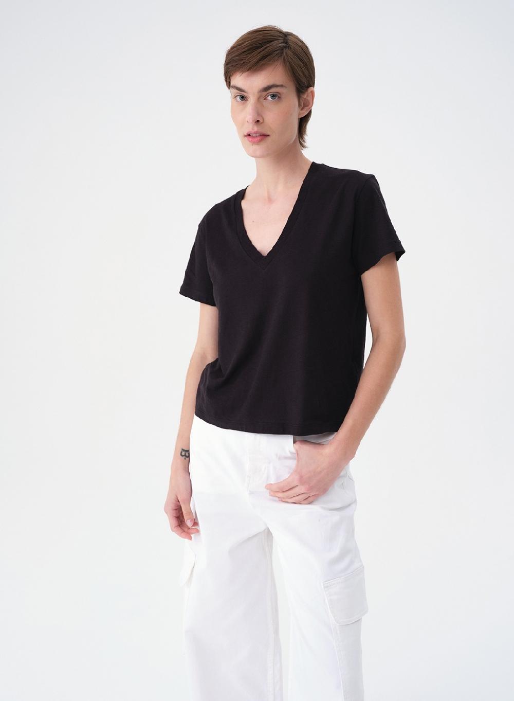 Etiqueta negra Remera V flame