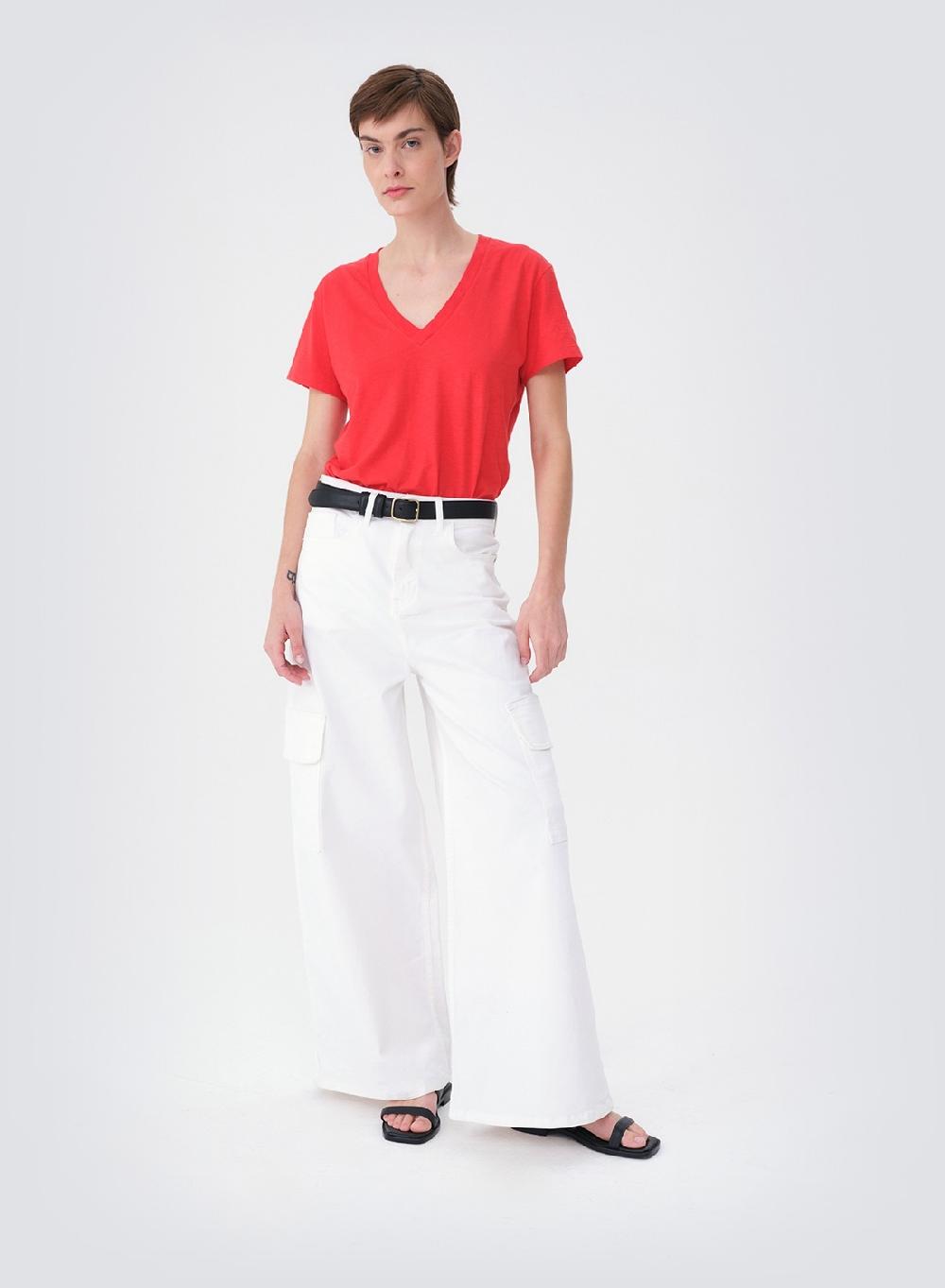 Etiqueta negra Remera V flame