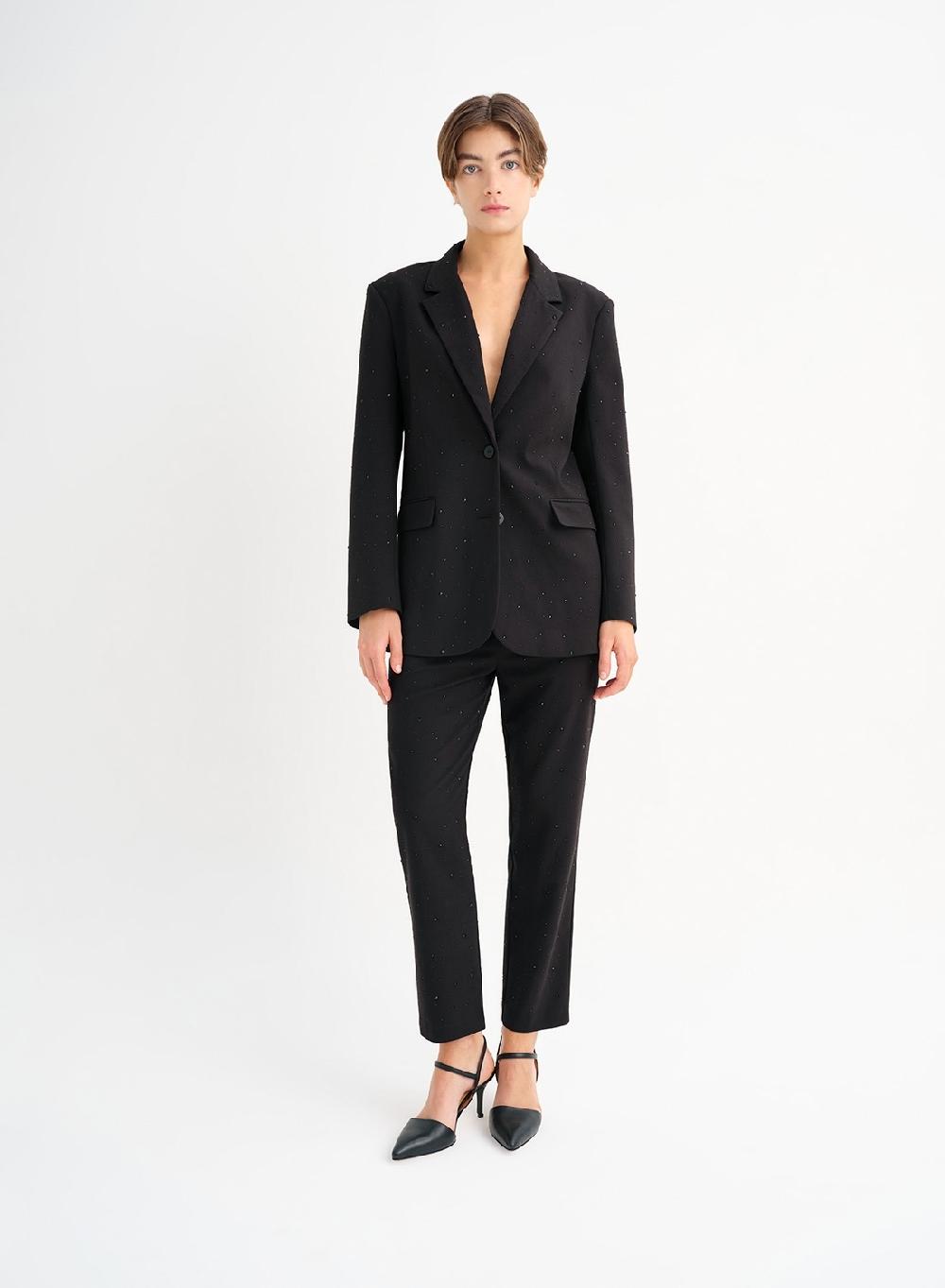 Etiqueta Negra Saco Formal Brillos