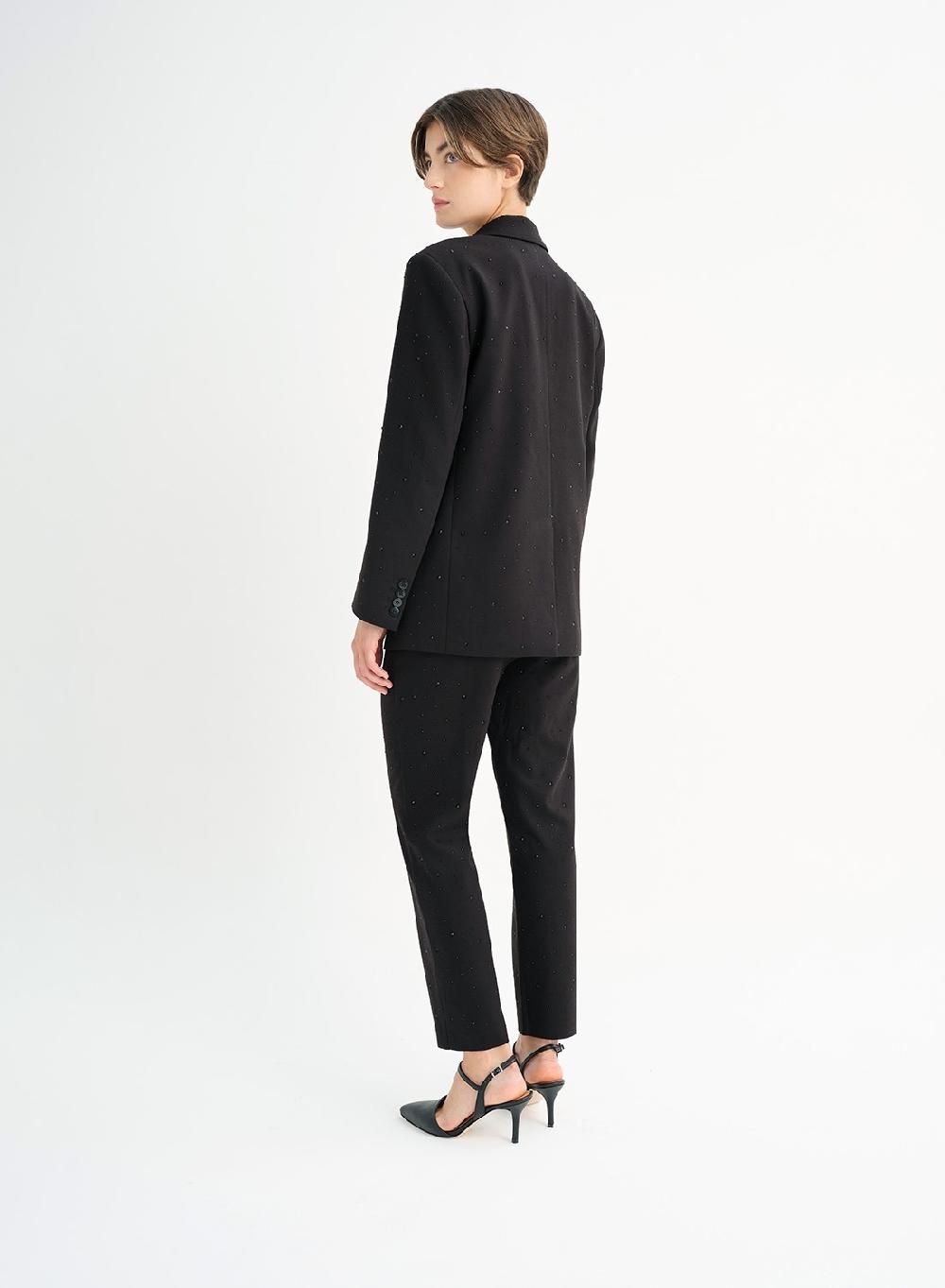 Etiqueta Negra Saco Formal Brillos