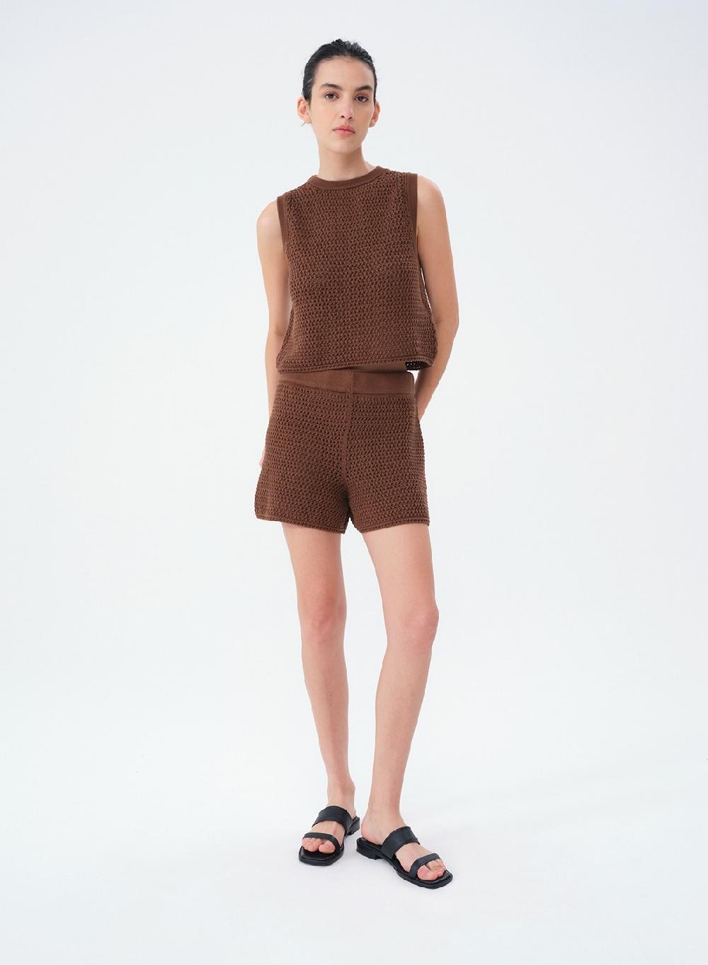 Etiqueta negra Short tejido