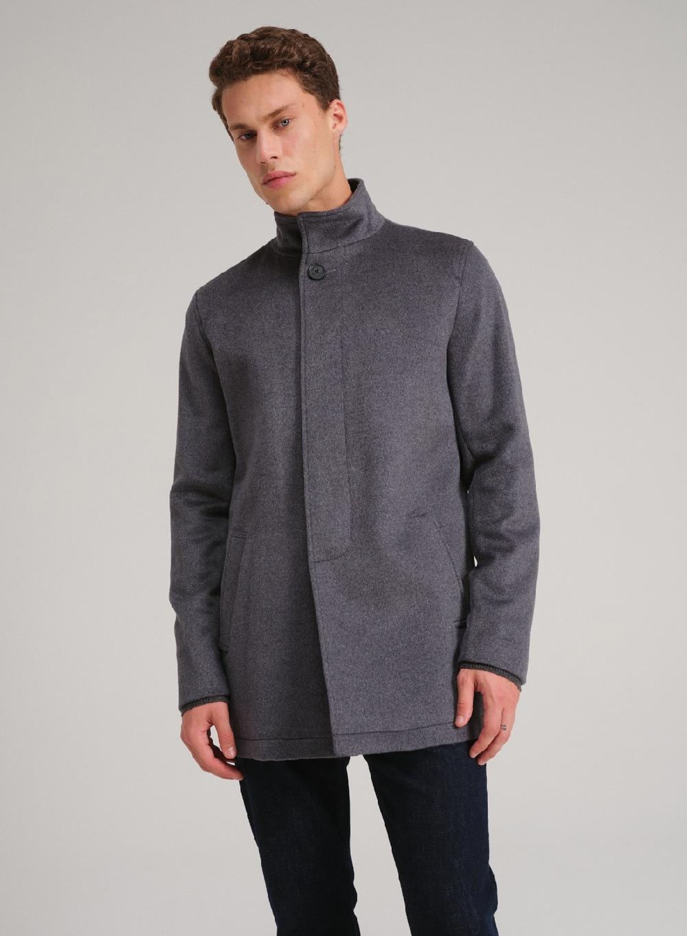 Etiqueta Negra Sobretodo Mao Cartera Tapada