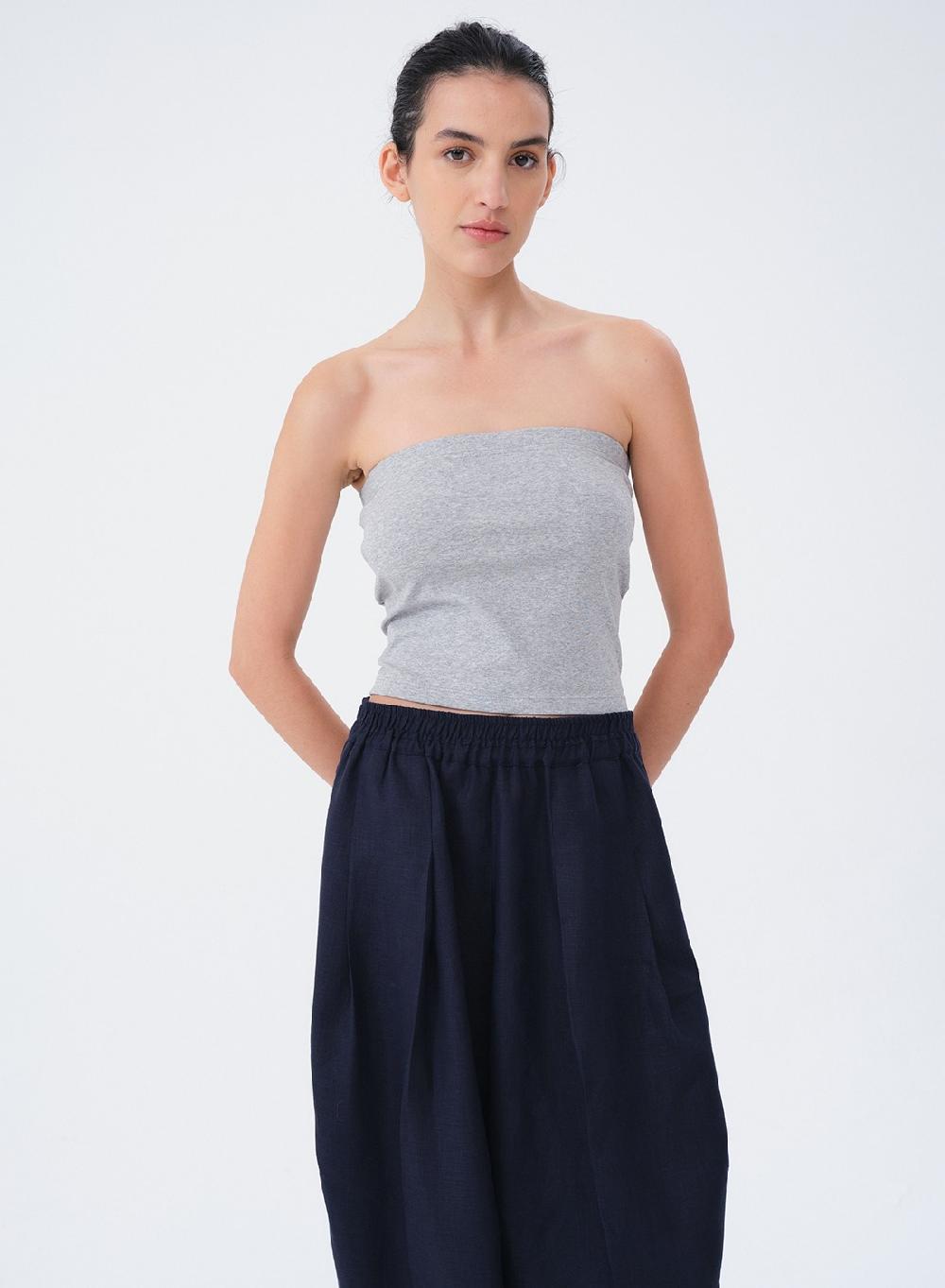 Etiqueta negra STRAPLESS RIB