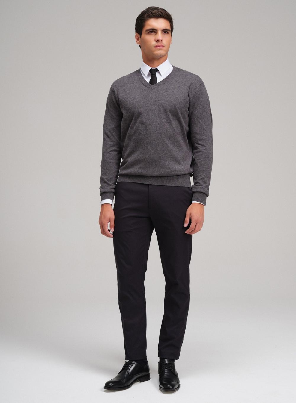 Etiqueta Negra Sweater Cuello V Algodon Cashmere