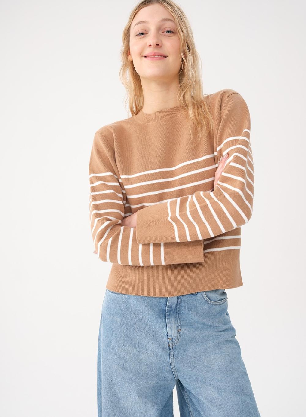 Etiqueta negra Sweater marinero rayas