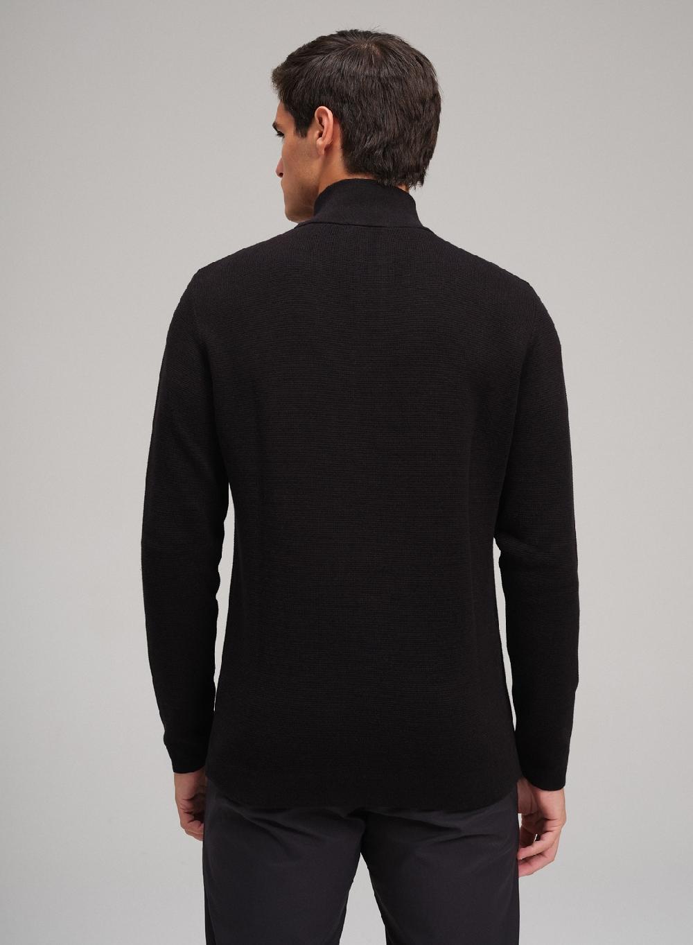 Etiqueta Negra Sweater Media Polera Cierre Ottoman