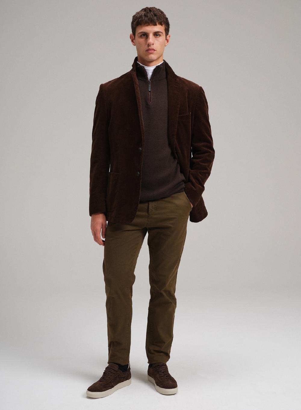 Etiqueta Negra Sweater Media Polera Cierre Ottoman