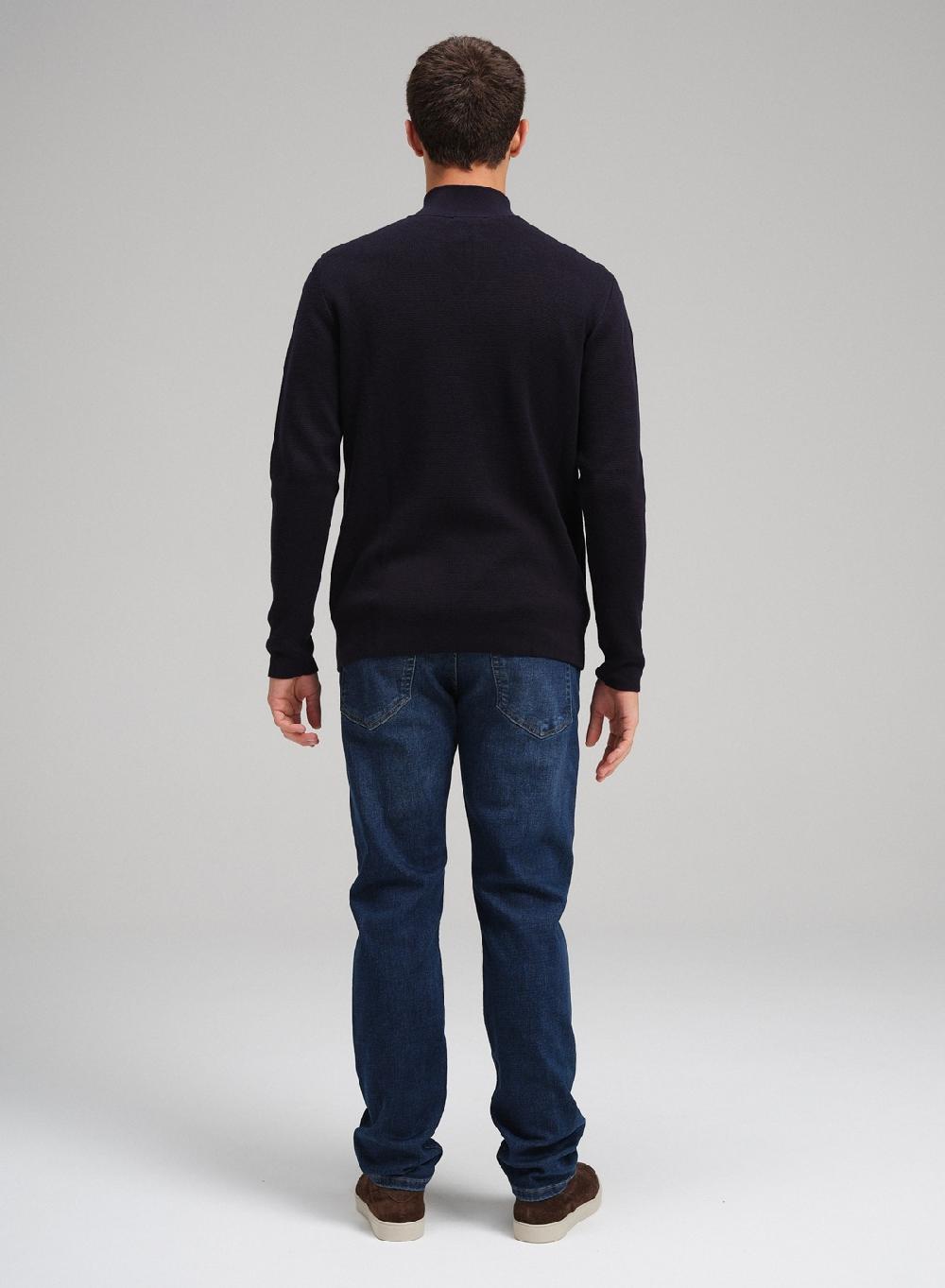 Etiqueta Negra Sweater Media Polera Cierre Ottoman