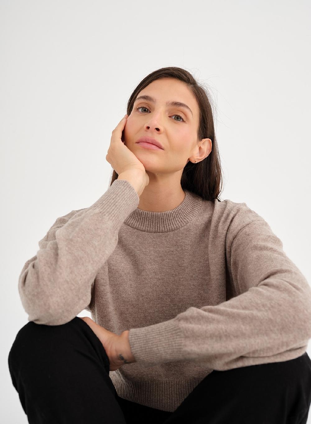 Etiqueta negra Sweater O tejido lana cashmere