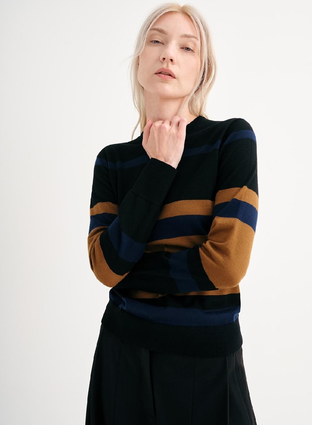 Etiqueta negra Sweater rayas merino