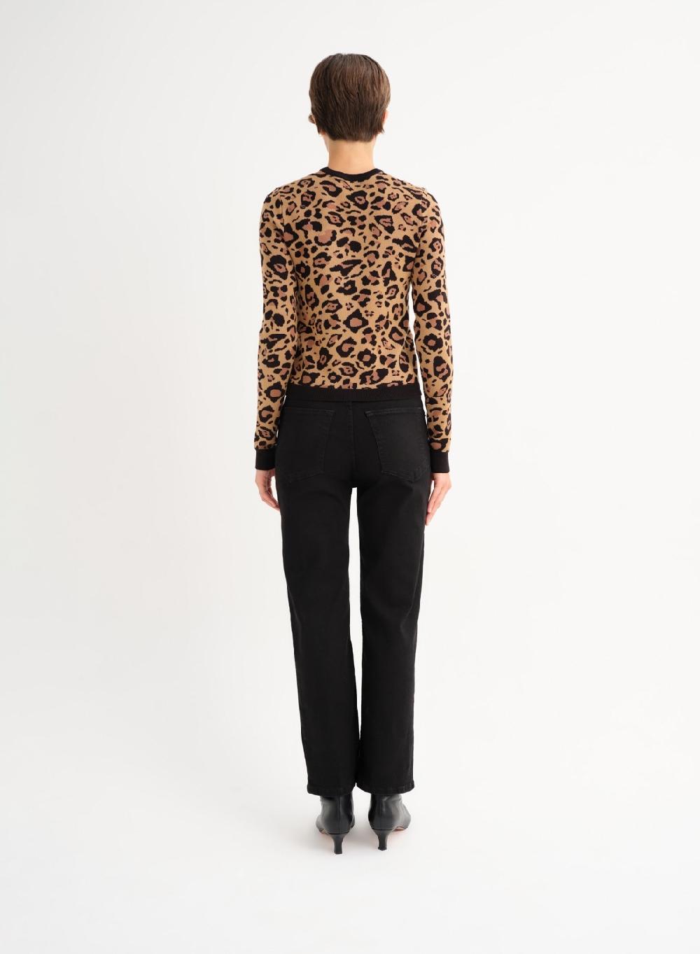 Etiqueta Negra Sweater Tejido Leopardo
