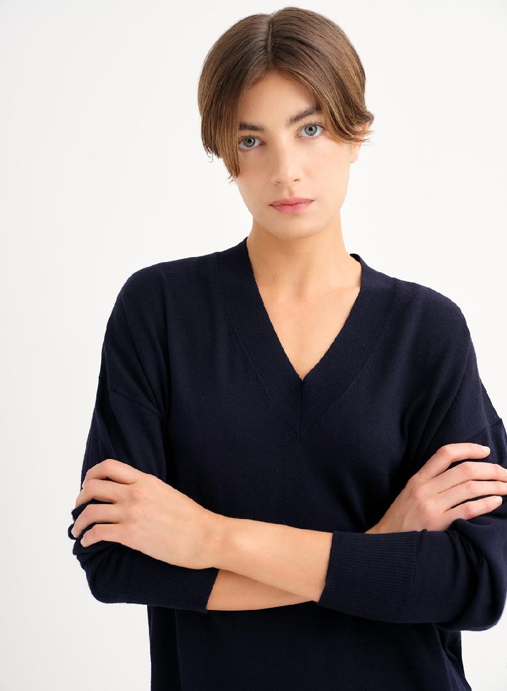 Etiqueta Negra Sweater V Amplio Merino