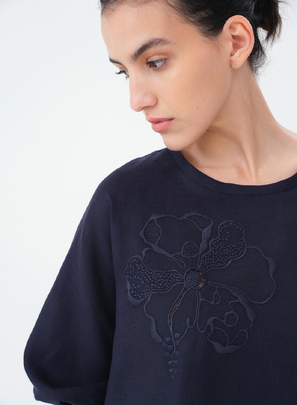 Etiqueta Negra VESTIDO BORDADO LINO