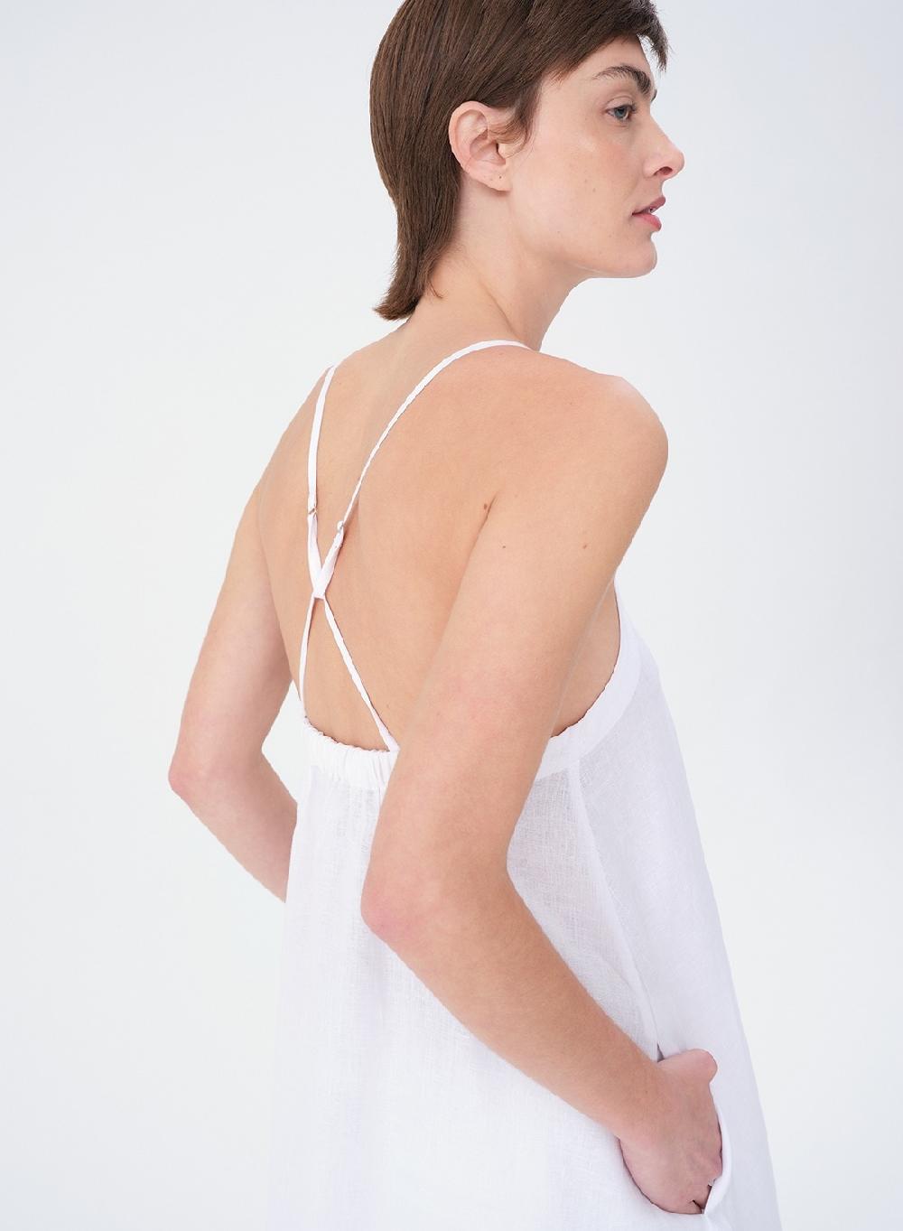 Etiqueta Negra Vestido Breteles Lino