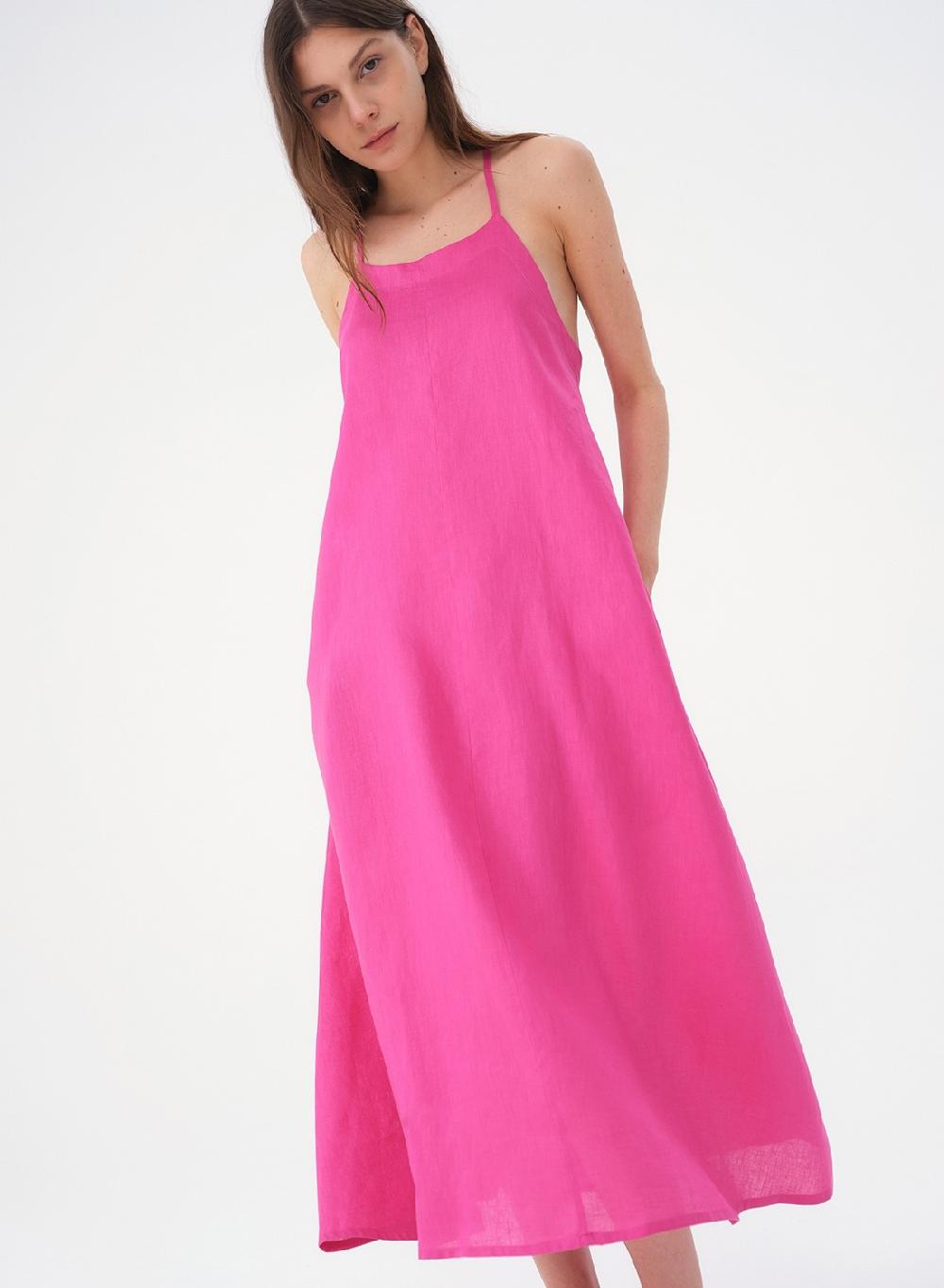 Etiqueta Negra Vestido Breteles Lino