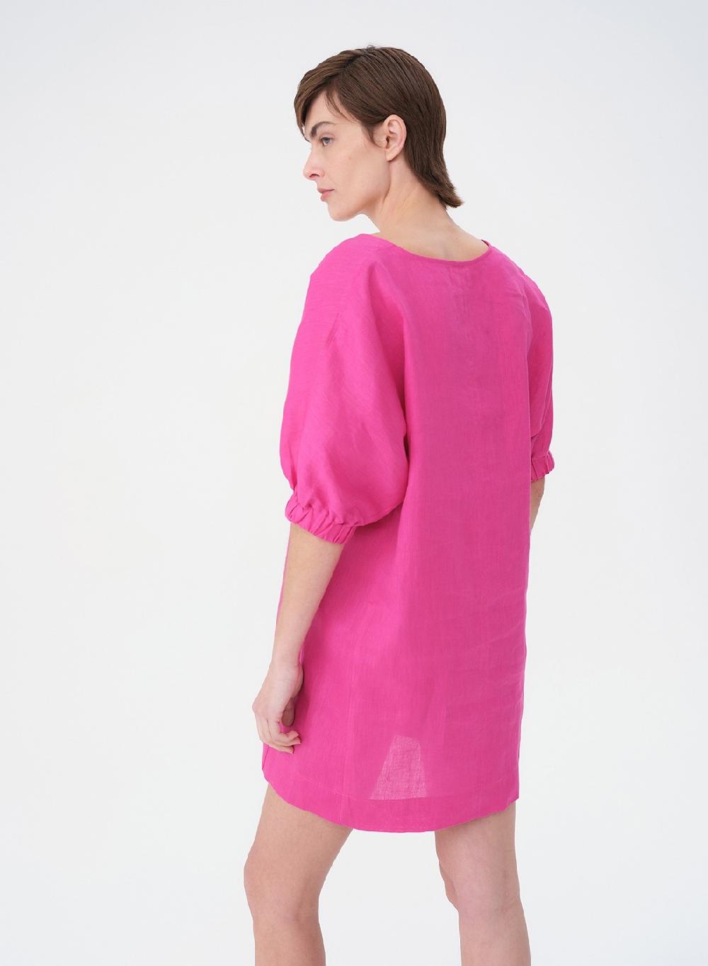 Etiqueta Negra Vestido Corto Lino