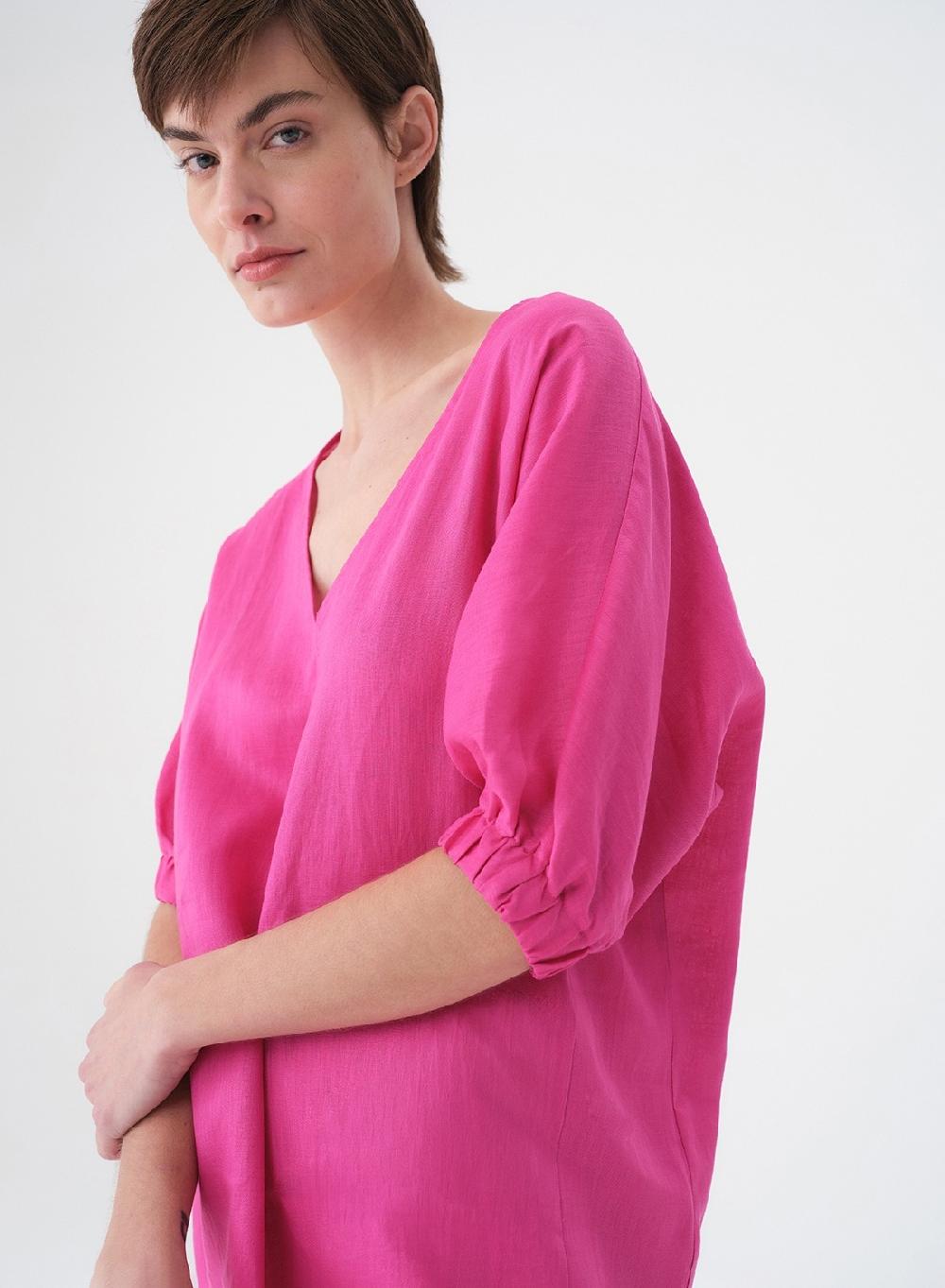 Etiqueta Negra Vestido Corto Lino