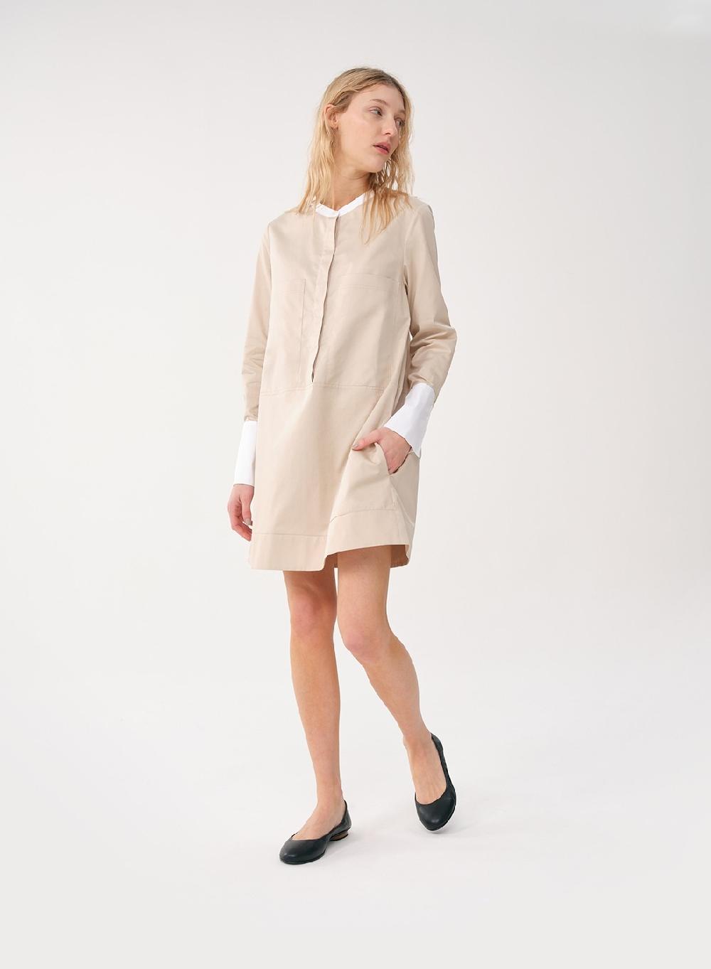 Etiqueta negra VESTIDO CORTO POPLIN TECNICO