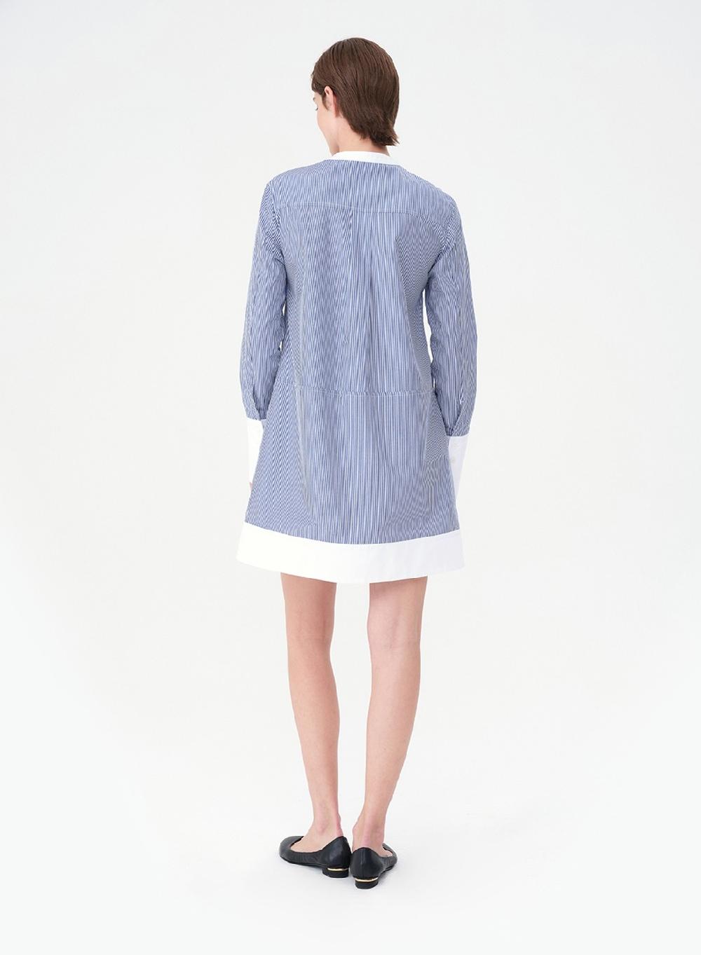 Etiqueta Negra Vestido Corto Rayado