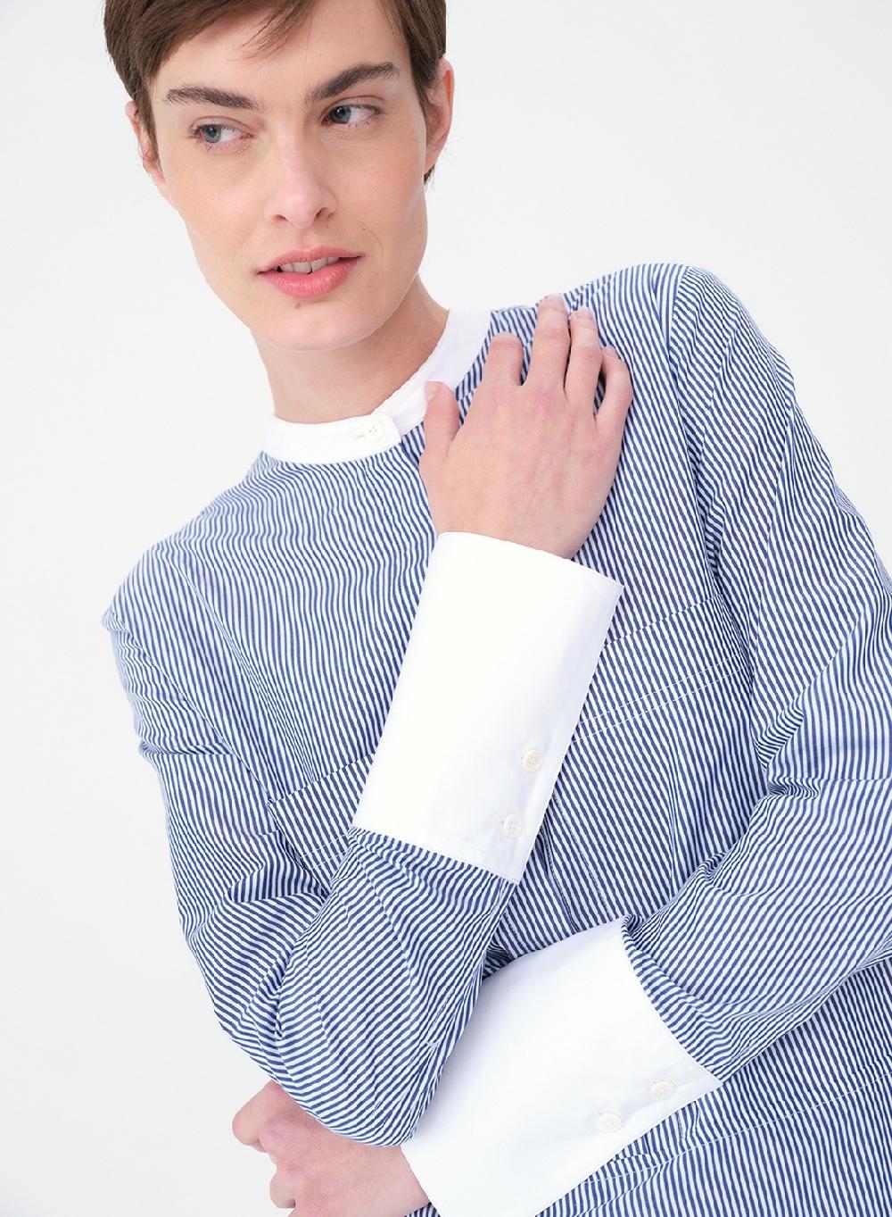 Etiqueta Negra Vestido Corto Rayado