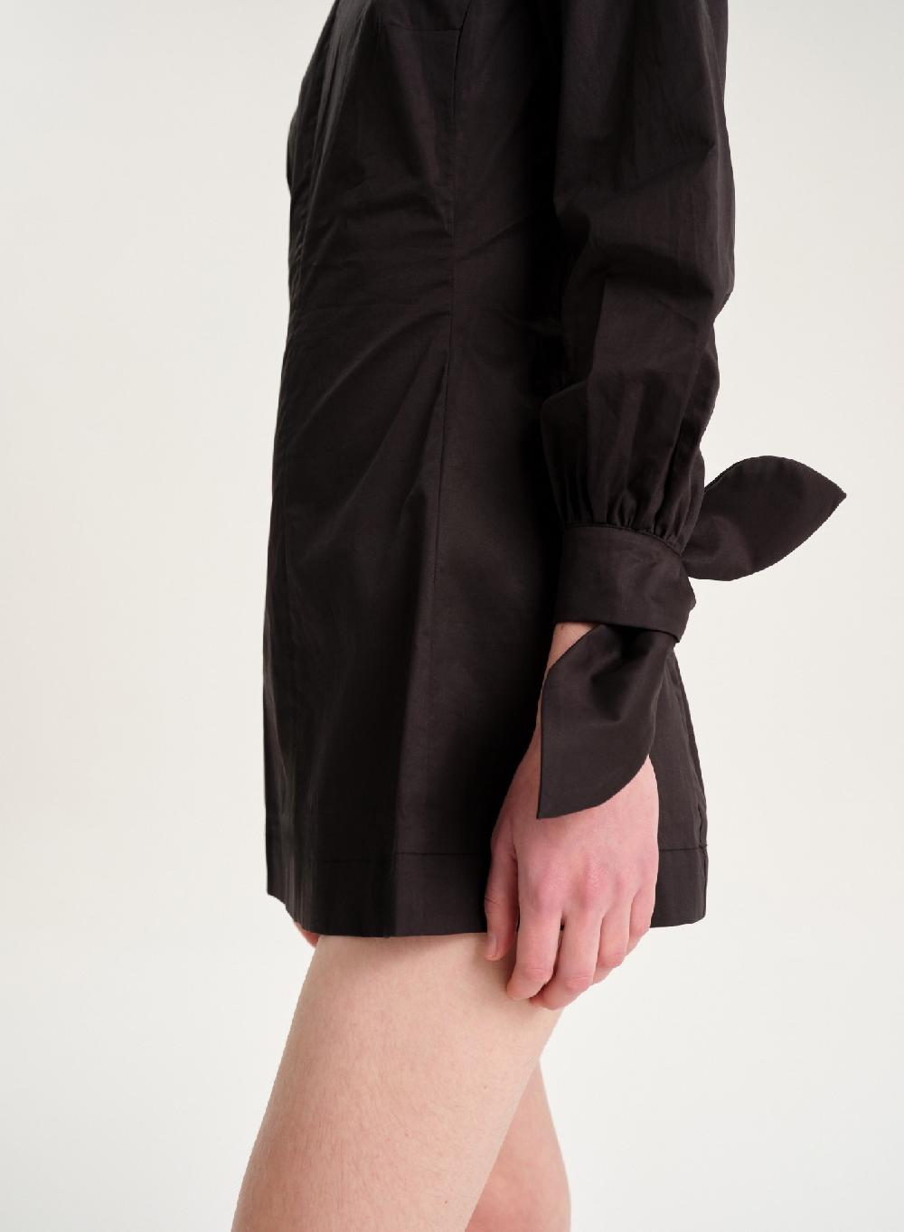 Etiqueta Negra Vestido Manga Larga Poplin