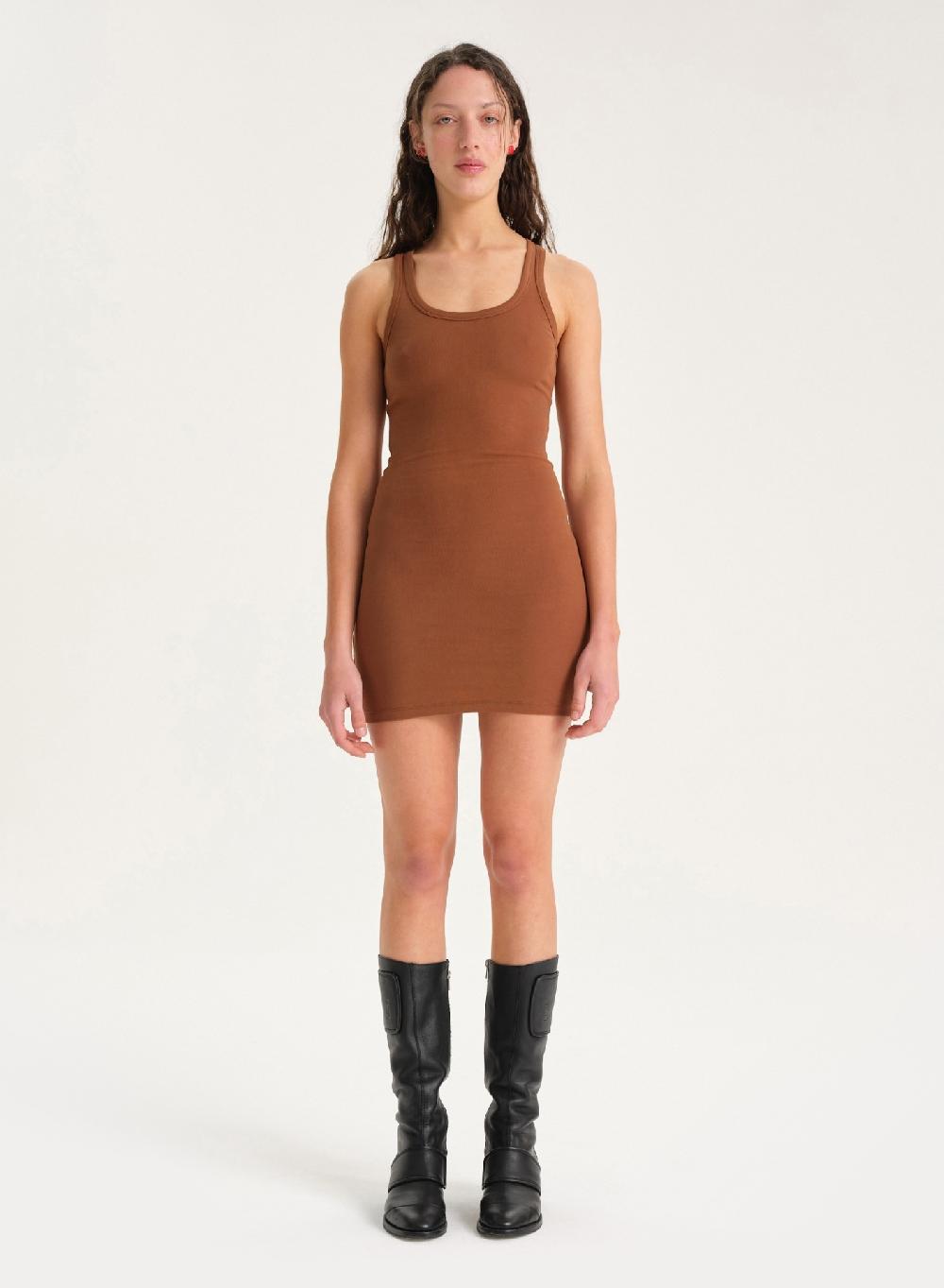 Etiqueta negra Vestido Rib