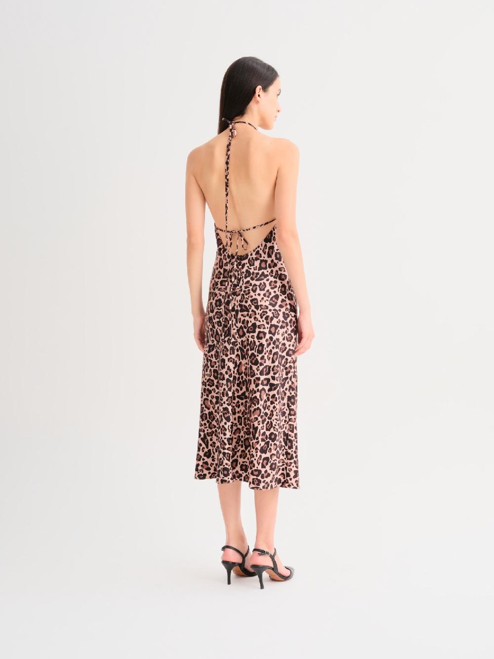 Etiqueta Negra Vestido Saten Estampado